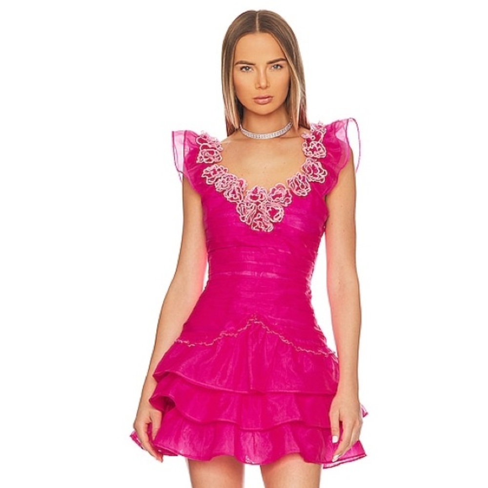 LoveShackFancy Chaya Dress in Flirty Fuschia size 4 NEVER WORN tags still on